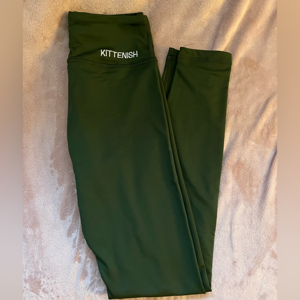 Dark Green Kittenish leggings